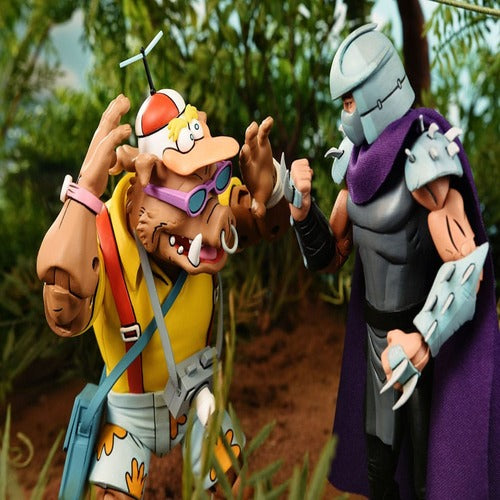 Tortues Ninja (Cartoon 1980) pack 2 figurines Vacation Bebop and Rocksteady 18 cm