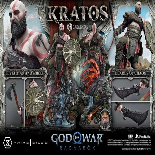 God of War: Ragnarok Real Elite Masterline Series Statue 1/3 Kratos 95 cm