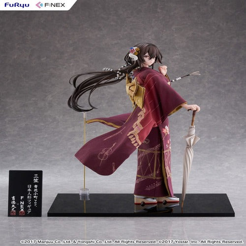 Azur Lane F:Nex statuette PVC 1/4 Mikasa blue flower komachi Ver. Japanese Doll 43 cm