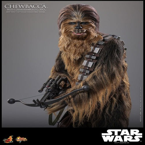 Star Wars Episode V figurine Movie Masterpiece 1/6 Chewbacca with Disassembled C-3PO 36 cm