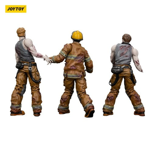 Zombie pack 3 figurines Dark Source Firefighters 8 cm