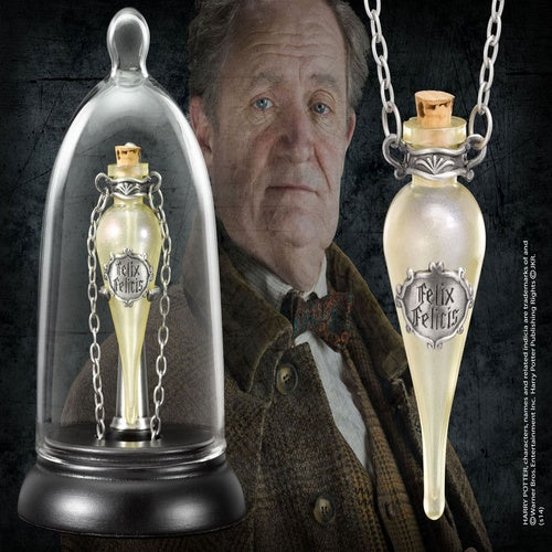 Harry Potter Anhänger mit Kette und Schmuckvitrine Felix Felicis