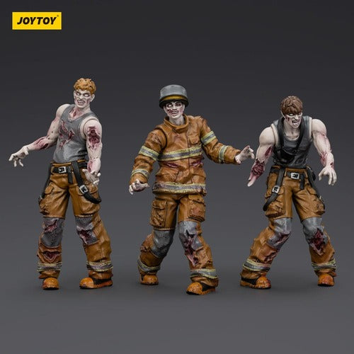 Zombie pack 3 figurines Dark Source Firefighters 8 cm