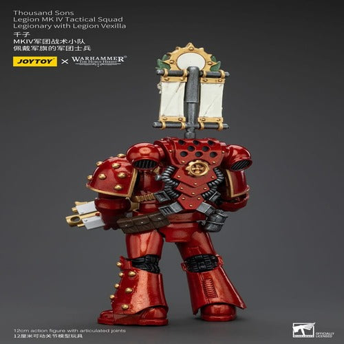 Warhammer The Horus Heresy figurine 1/18 Thousand Sons Legion MK IV Tactical Squad Legionary with Legion Vexilla 12 cm