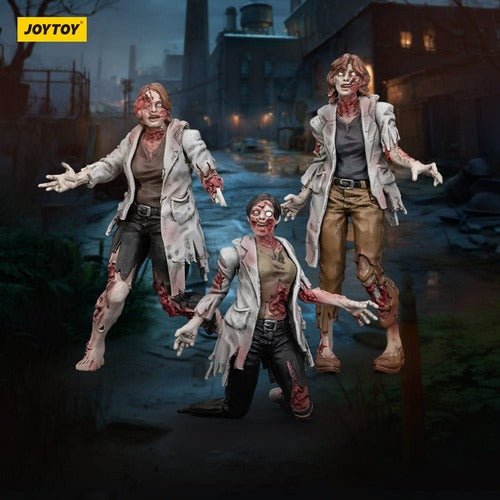 Zombie pack 3 figurines Dark Source Scientists (Female) 8 cm