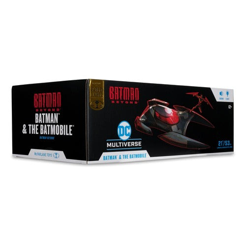 Batman Beyond DC Multiverse Actionfigur mit Fahrzeug Batman & The Batmobile (Gold Label) 53 cm
