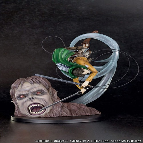 Attack on Titan statuette PVC 1/7 Levi vs Beast Titan Ver. 28 cm