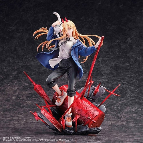 Chainsaw Man statuette 1/7 1/7 Power & Meowy 28 cm