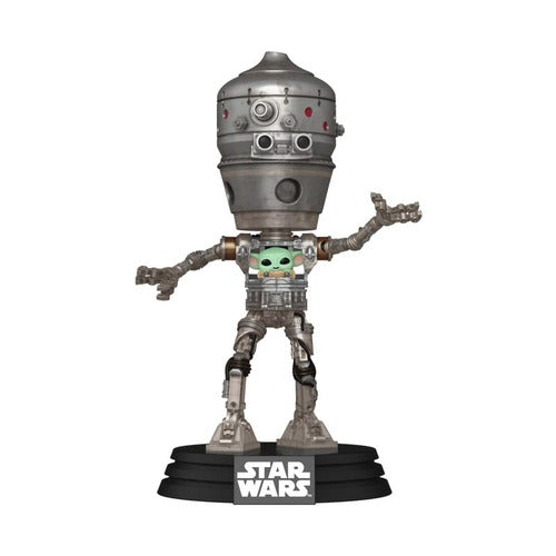 Star Wars: The Mandalorian POP! Deluxe Vinyl bobblehead figurine IG-12 with Grogu 17 cm