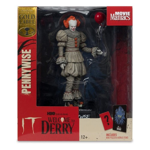 Welcome to Derry statuette PVC Movie Maniacs Pennywise (Gold Label) 16 cm