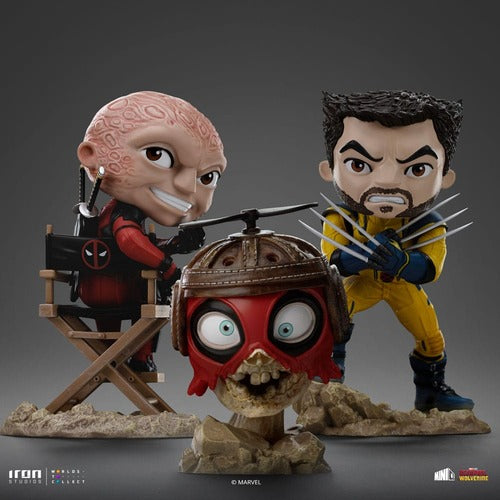 Deadpool & Wolverine Mini Co. PVC Figur Deadpool and Wolverine set Unmasked 14 cm