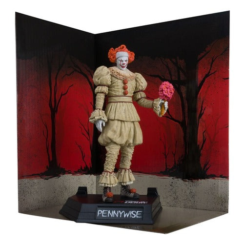 Welcome to Derry statuette PVC Movie Maniacs Pennywise (Flashback) (Gold Label) 16 cm