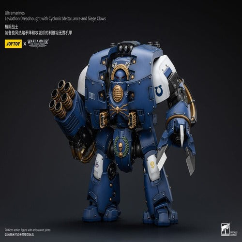 Warhammer The Horus Heresy figurine 1/18 Ultramarines Leviathan Dreadnought with Cyclonic Melta Lance And Siege Claws 29 cm