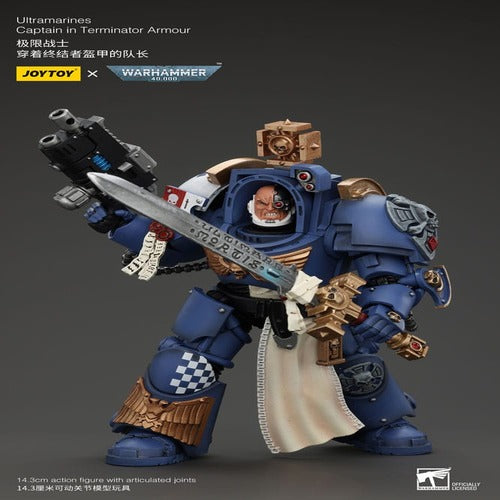 Warhammer 40k figurine 1/18 Ultramarines Captain In Terminator Armour 14 cm