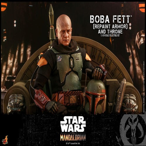 Star Wars: The Mandalorian figurine 1/6 Boba Fett Repaint Armor and Throne Special Edition 30 cm
