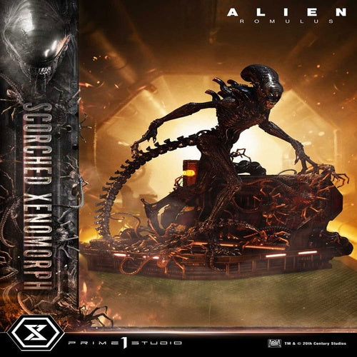 Alien: Romulus statuette Museum Masterline XL 1/3 Scorched Xenomorph 98 cm