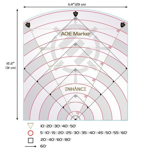 Enhance RPG Series 30ft Spell AoE Damage Template