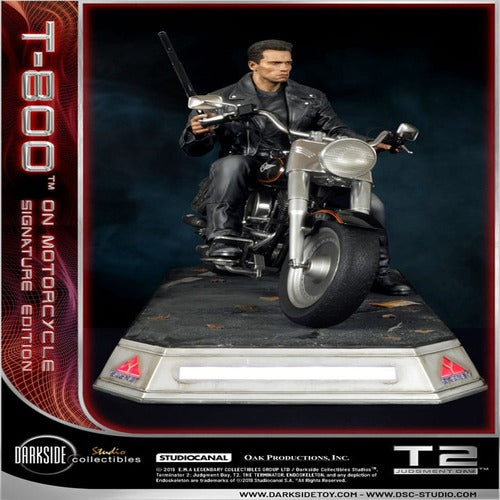 Terminator 2 statuette T-800 On Motorcycle Limited Signature Edition 70 cm