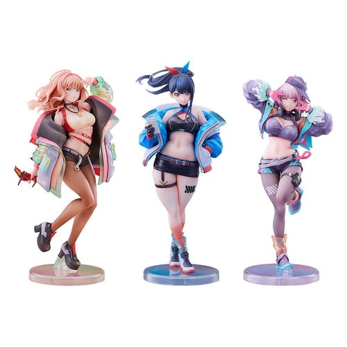 Gridman Universe pack 3 statuetten PVC 1/7 Rikka Takarada, Akane Shinjo, Yume Minami: Dreamy Divas Ver.