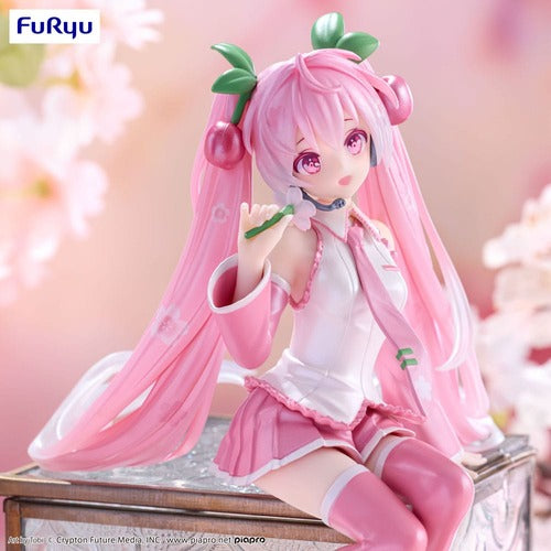 Hatsune Miku statuette PVC Noodle Stopper Sakura Miku 2024 Pearl Color Ver. 15 cm