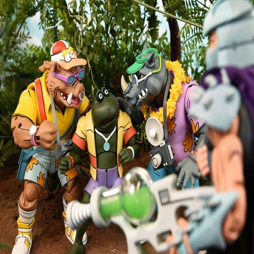 Tortues Ninja (Cartoon 1980) pack 2 figurines Vacation Bebop and Rocksteady 18 cm