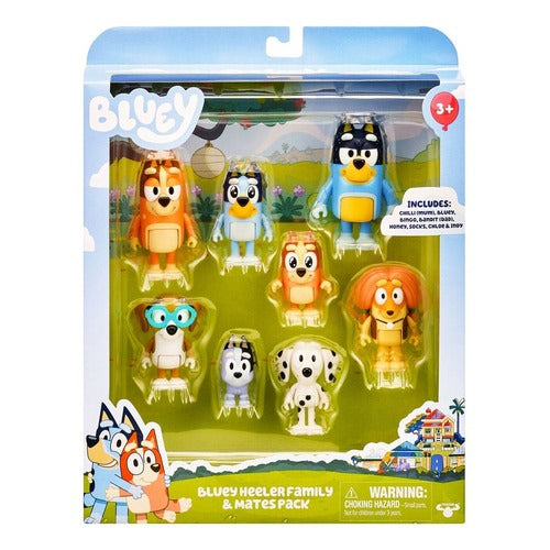 Bluey 8 pack figurines
