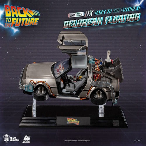 Back to the Future Statuette Egg Attack Floating Back to the Future II DeLorean Deluxe Version heo EU Exclusive 20 cm