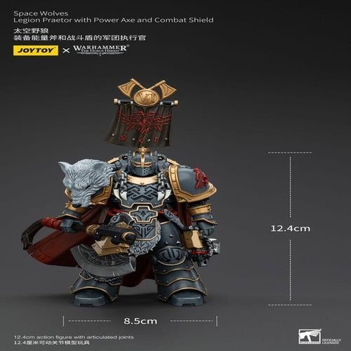 Warhammer The Horus Heresy figurine 1/18 Space Wolves Legion Praetor with Power Axe and Combat Shield 12 cm