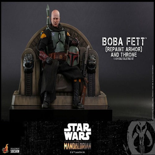 Star Wars: The Mandalorian figurine 1/6 Boba Fett Repaint Armor and Throne Special Edition 30 cm