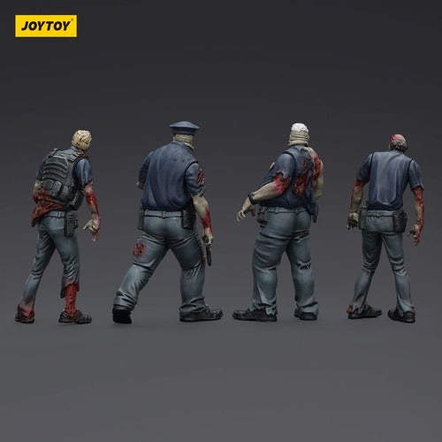 Zombie pack 4 figurines Dark Source Police (Male) 8 cm