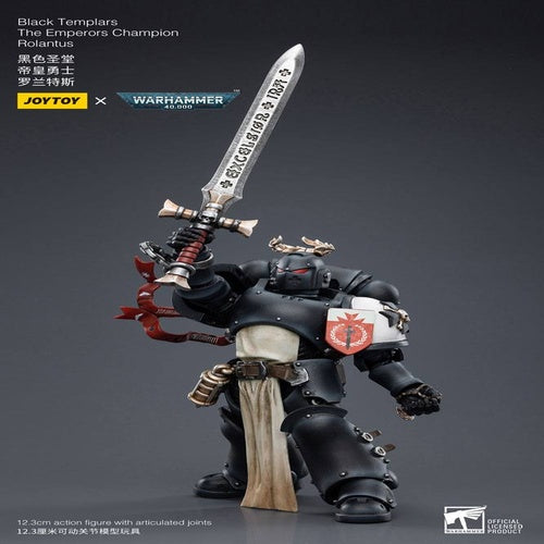 Warhammer 40k Actionfigur 1/18 Black Templars The Emperors Champion Rolantus 12 cm