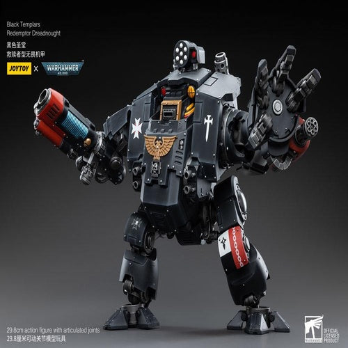 Warhammer 40k Actionfigur 1/18 Black Templars Redemptor Dreadnought 30 cm