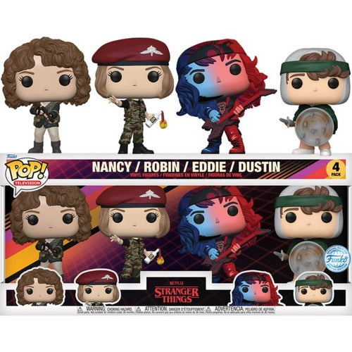 Stranger Things pack 4 figurines POP! TV Vinyl S4 (EMEA) 9 cm