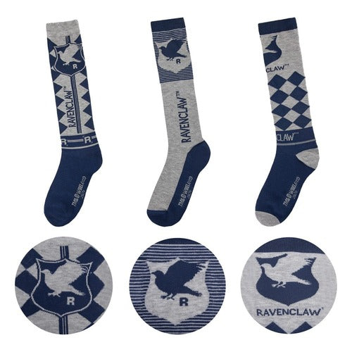Harry Potter pack 3 paires de chaussettes à genoux Serdaigle