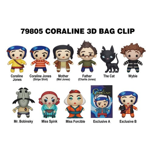 Coraline présentoir porte-clés sac à dos 3D Series 1 (24)