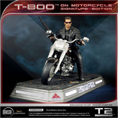 Terminator 2 statuette T-800 On Motorcycle Limited Signature Edition 70 cm