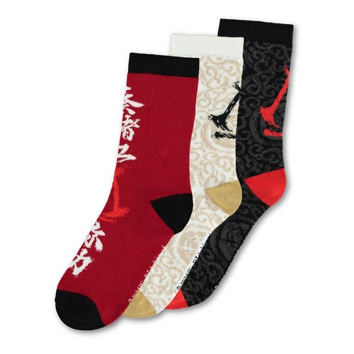 Assassin´s Creed Shadows pack 3 paires de chaussettes Crew 43-46