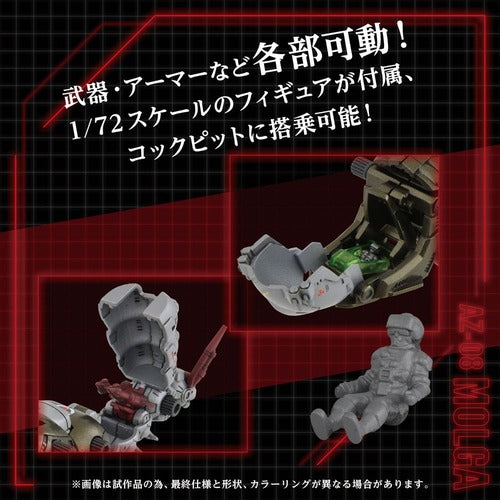 Zoids figurine 1/72 Plastic Model Kit AZ-08 Molga 14 cm