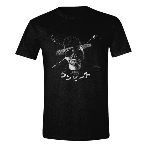 One Piece Live Action T-Shirt Greyscale Skull (XXL)