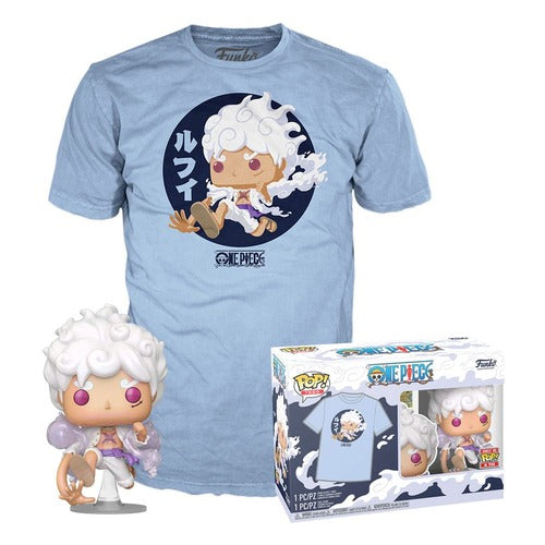 One Piece POP! & Tee set figurine et T-Shirt Luffy Fifth Gear (S)