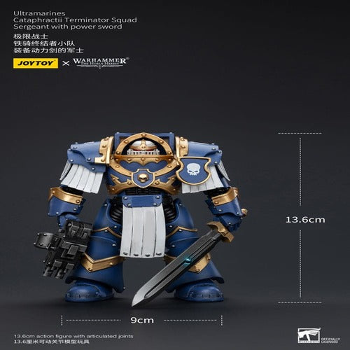 Warhammer The Horus Heresy figurine 1/18 Ultramarines Cataphractii Terminator Squad Sergeant with Power Sword 14 cm