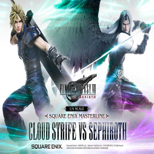 Final Fantasy VII Rebirth pack 2 statuettes 1/4 Cloud Strife vs Sephiroth 69 cm