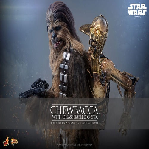 Star Wars Episode V figurine Movie Masterpiece 1/6 Chewbacca with Disassembled C-3PO 36 cm