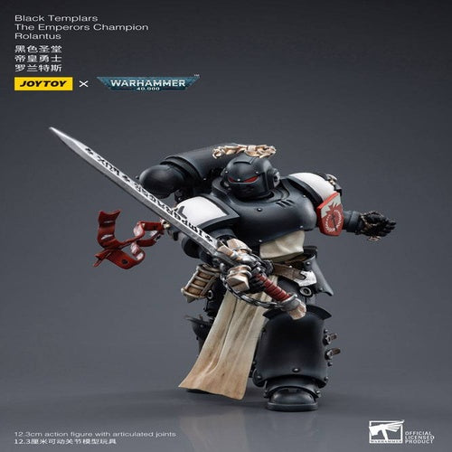 Warhammer 40k Actionfigur 1/18 Black Templars The Emperors Champion Rolantus 12 cm