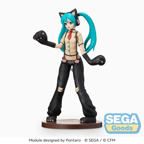 Hatsune Miku Project DIVA Arcade Future Tone statuette PVC SPM Hatsune Miku Kitty Cat 23 cm