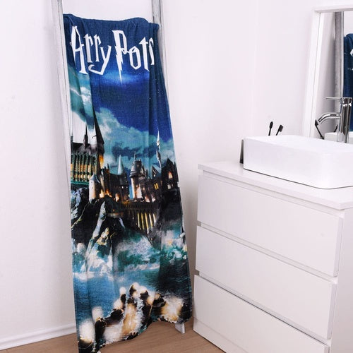 Harry Potter Velours-Handtuch Blau 70 x 140 cm