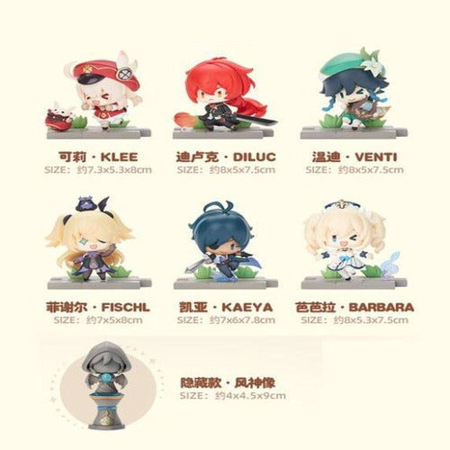 Genshin Impact Battle Scene Series pack 6 trading figures Mondstadt Edition 5 cm