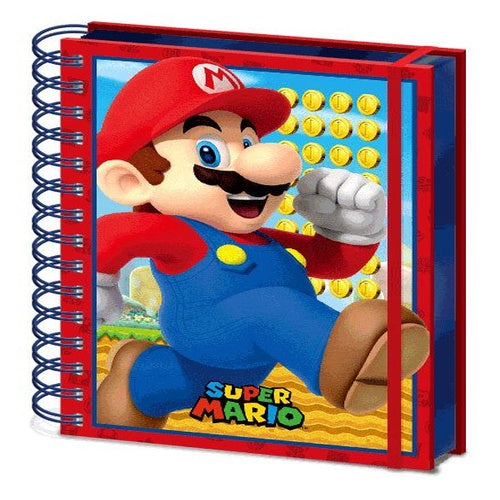 Super Mario cahier à spirale A5 Wiro 3D Mario