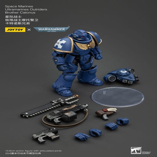 Warhammer 40k figurine 1/18 Space Marines Ultramarines Outriders Brother Catonus 14 cm
