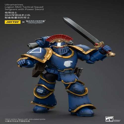 Warhammer The Horus Heresy Actionfigur 1/18 Ultramarines Legion MKIII Tactical Squad Sergeant with Power Sword 12 cm